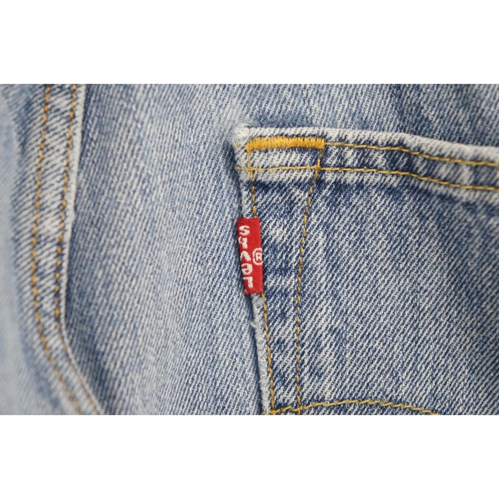 Vintage 2000s Levi's 501 Jeans W33 L30 Blue Denim Button Fly Straight Leg VGC